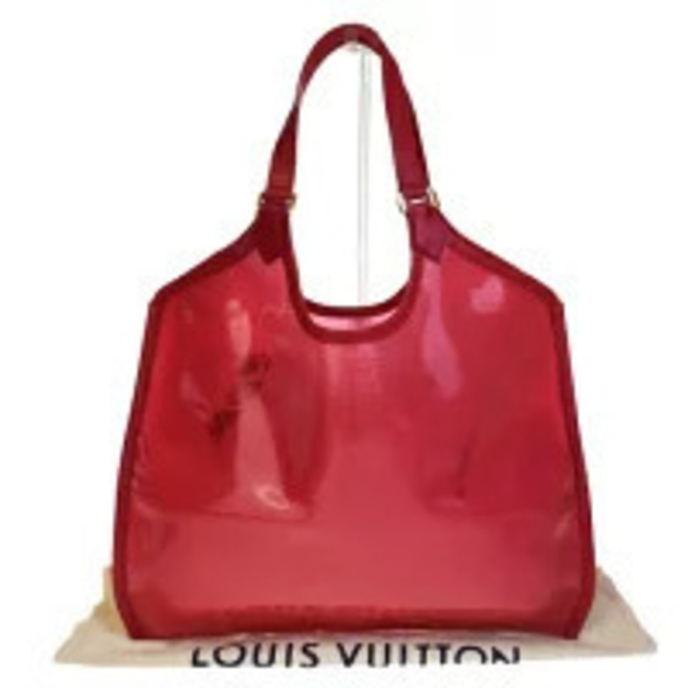 Louis Vuitton Baiia Shoulder Bag Tote Epi Plage Red Vinyl Leather